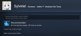 Illustration for article titled Sekiro: Shadows Die Twice, As Told By Steam Reviews